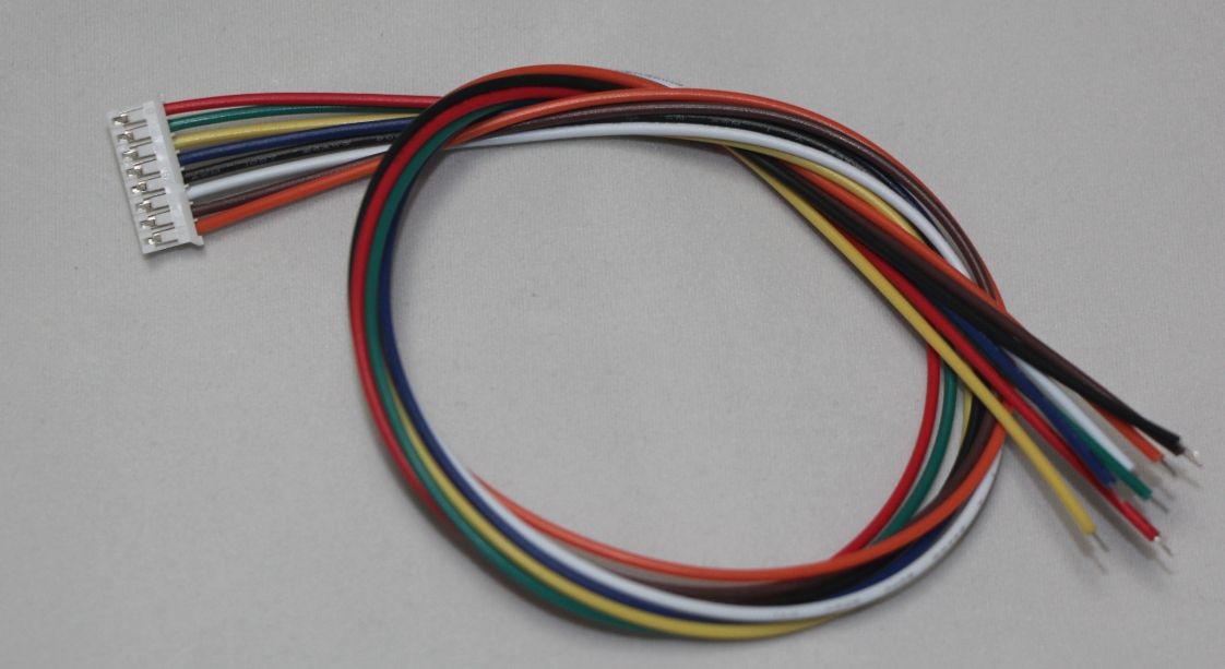 AWG24 cable, length 35сm (approximately 14"), 8-pin connector on one end